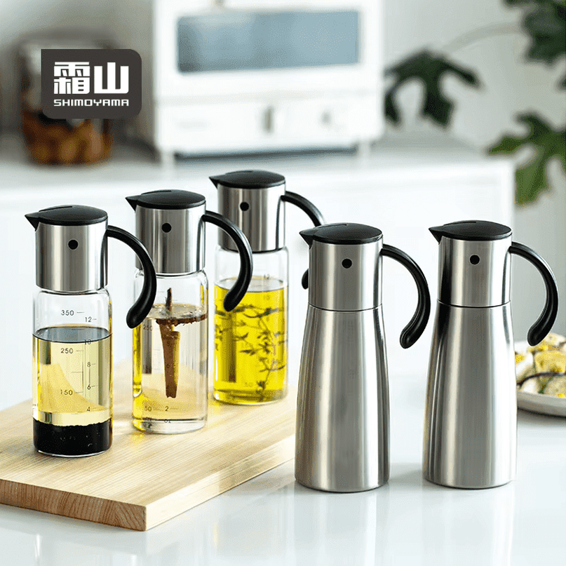 Shimoyama Auto Flip Stainless Steel Oil Pot 600ml