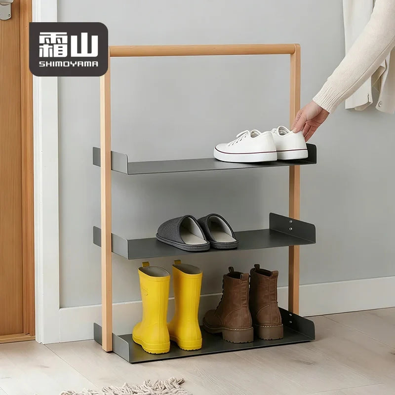Shimoyama Beech Frame 3-Tier Shoe Rack
