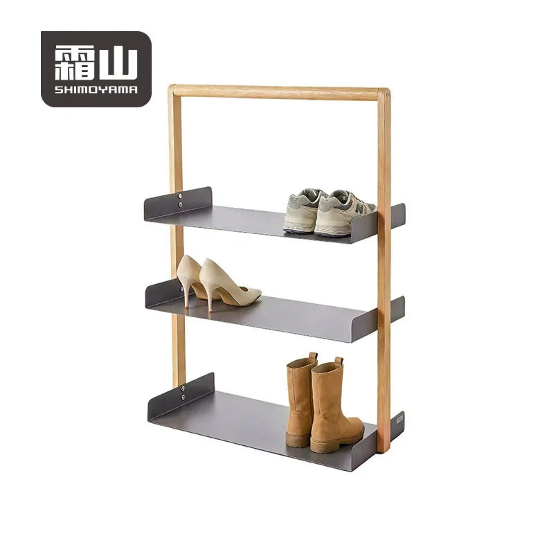 Shimoyama Beech Frame 3-Tier Shoe Rack