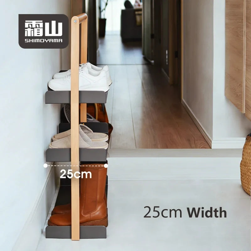 Shimoyama Beech Frame 3-Tier Shoe Rack