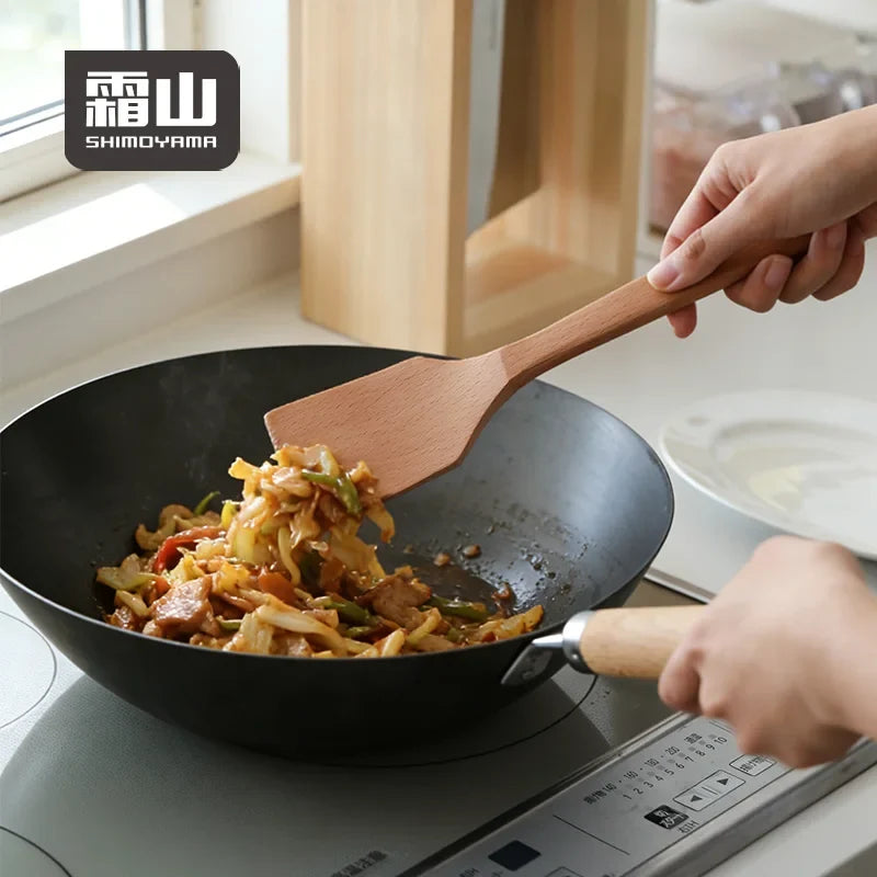 Shimoyama Beech Square Frying Spatula 26cm