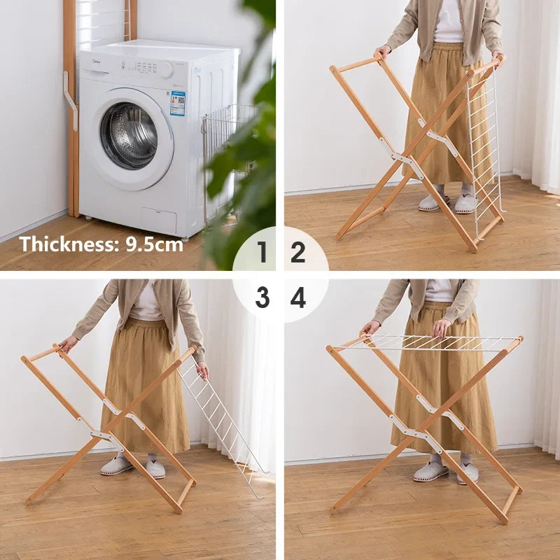 Shimoyama Beech Wood Foldable Drying Rack