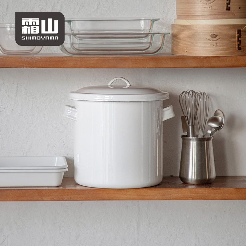 Shimoyama Enamel Storage Bucket 6.6L