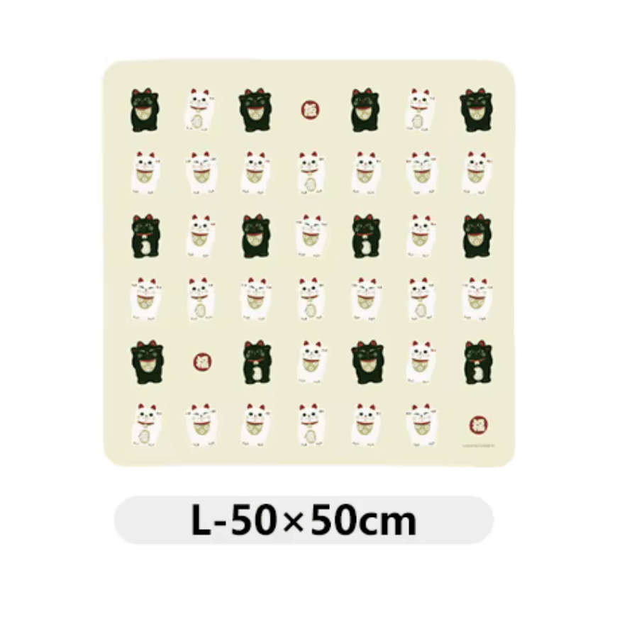 Shimoyama Furoshiki Wrapping Cloth - Fortune Cat - 50 x 50cm