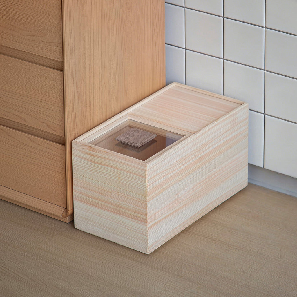 Shimoyama Hinoki Rice Storage Container 10kg