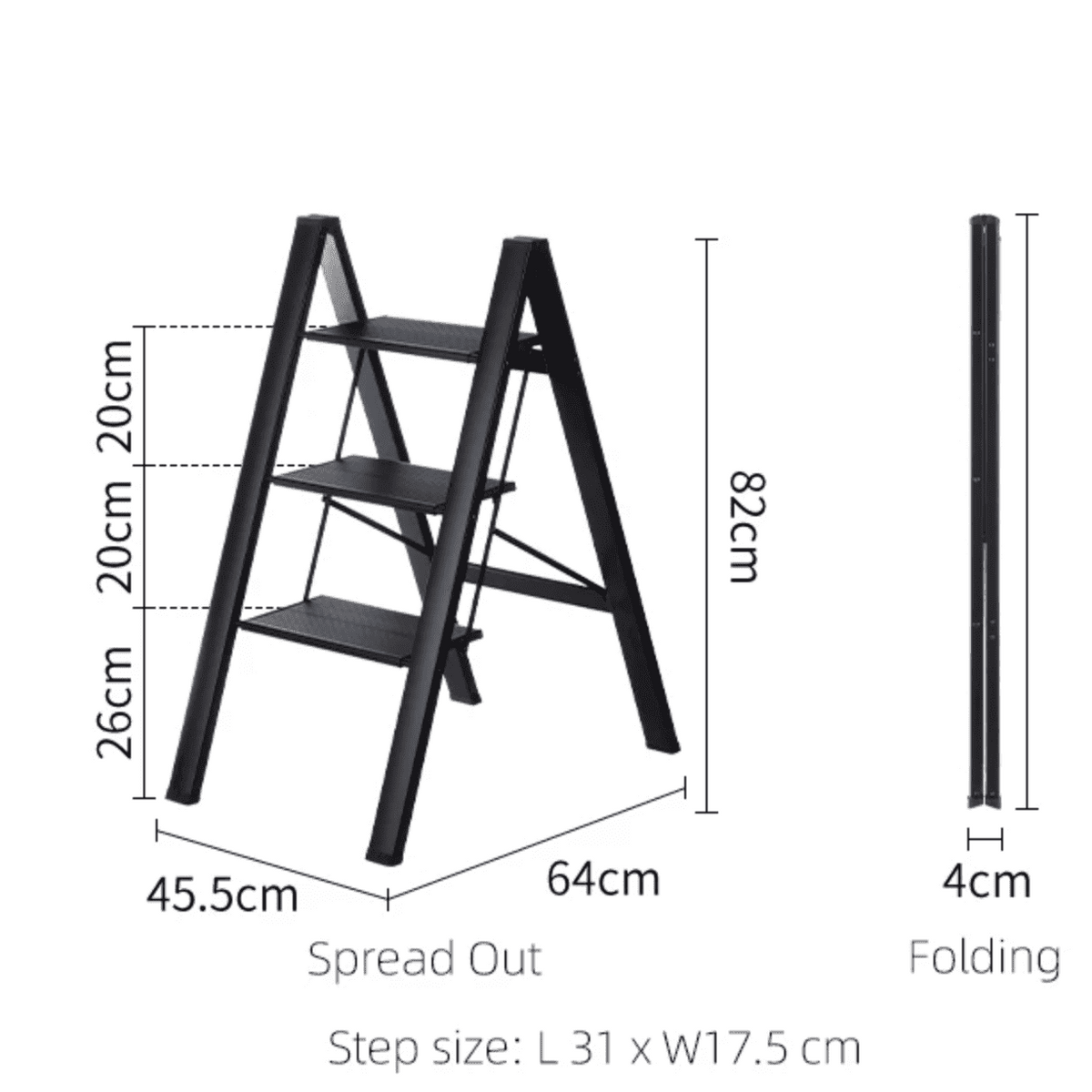 Shimoyama Lightweight 3 Step Stool