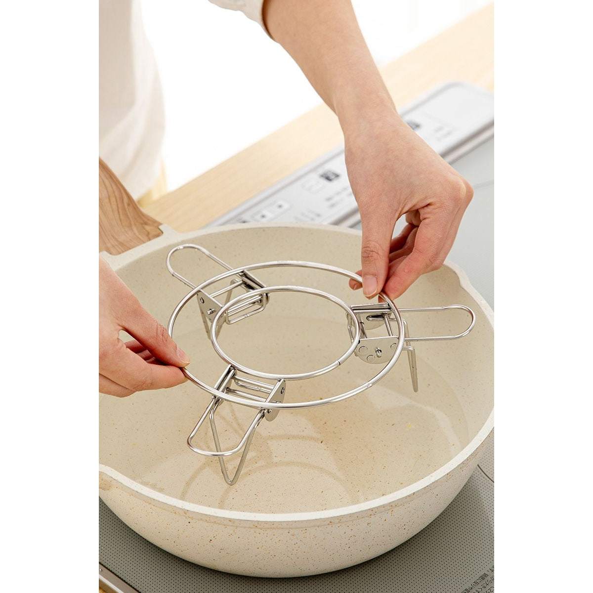 Shimoyama Foldable Stainless Steel Steaming Rack