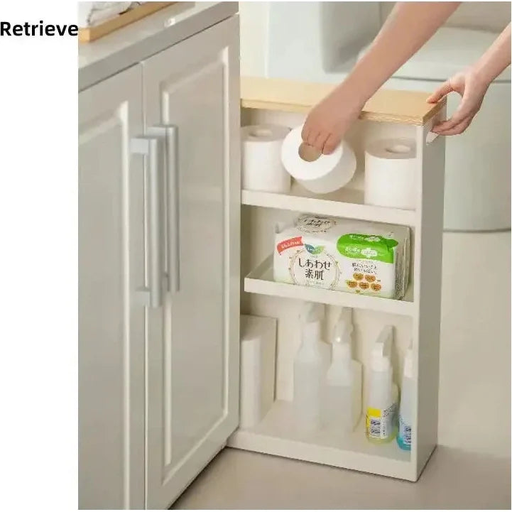 Shimoyama Slim Toilet Bathroom Organiser Storage Shelf - 13cm