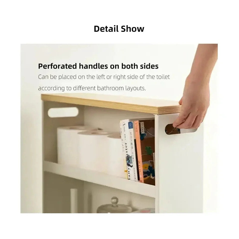 Shimoyama Slim Toilet Bathroom Organiser Storage Shelf - 13cm
