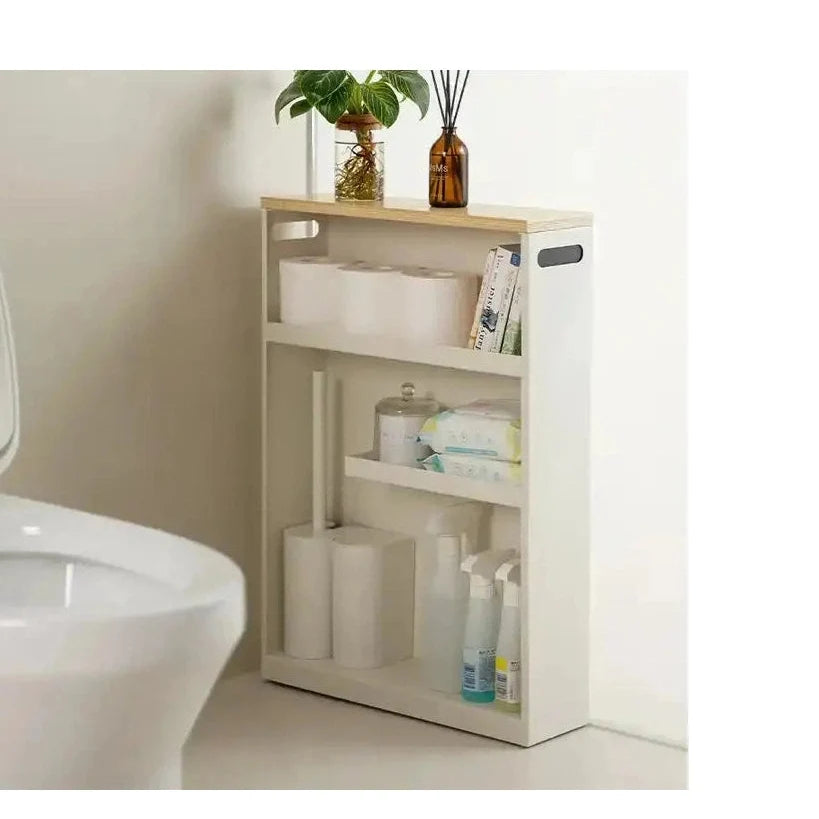 Shimoyama Slim Toilet Bathroom Organiser Storage Shelf - 13cm