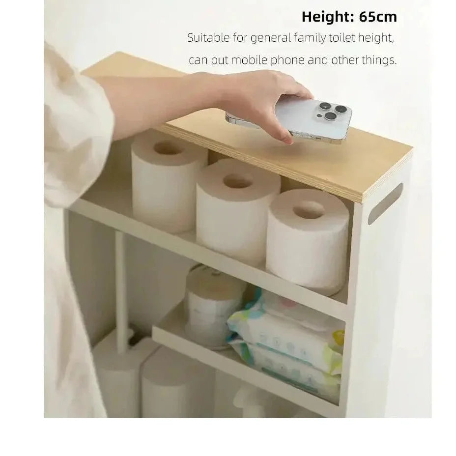Shimoyama Slim Toilet Bathroom Organiser Storage Shelf - 13cm
