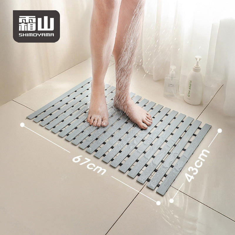 Shimoyama Non-slip Slatted Bath Mat - 67x43cm