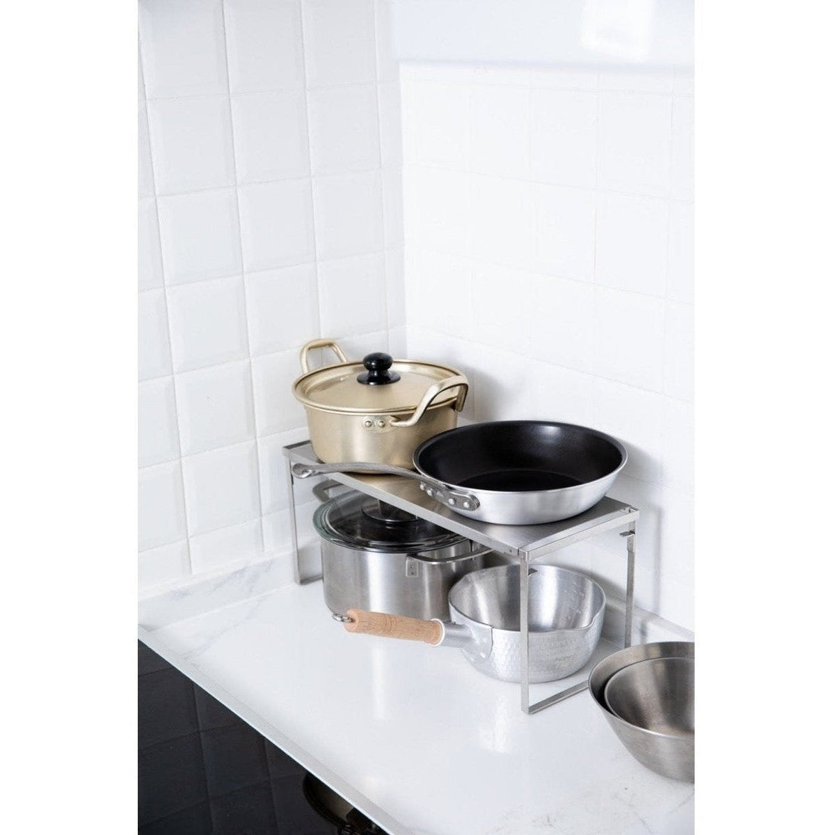 Shimoyama Stainless Steel Telescopic Storage Rack Shelf