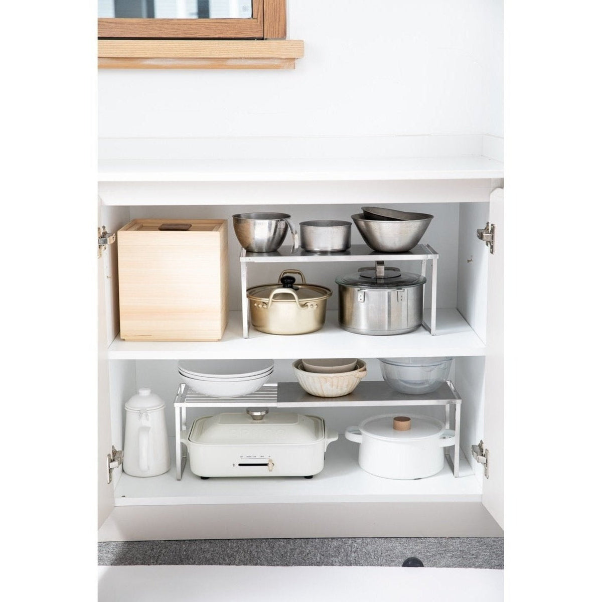 Shimoyama Stainless Steel Telescopic Storage Rack Shelf