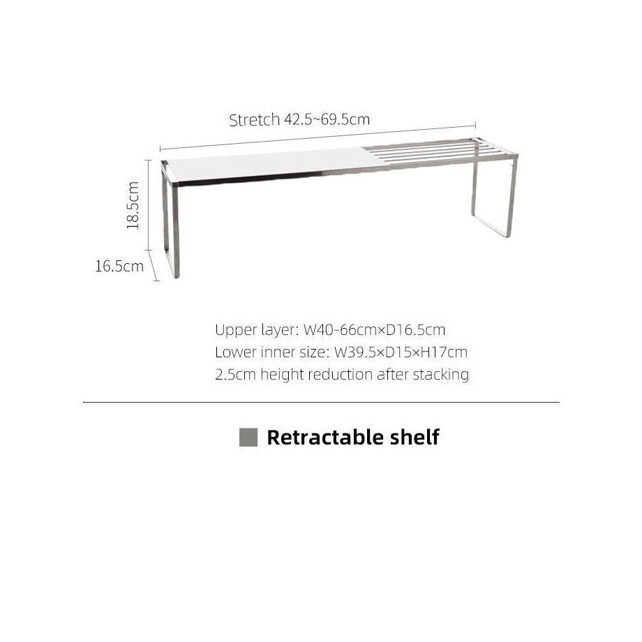Shimoyama Stainless Steel Telescopic Storage Rack Shelf