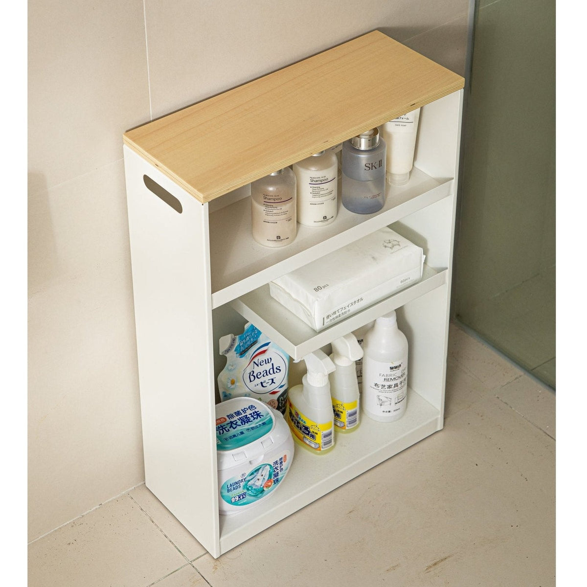 Shimoyama Toilet Bathroom Organiser Storage Shelf - 18cm