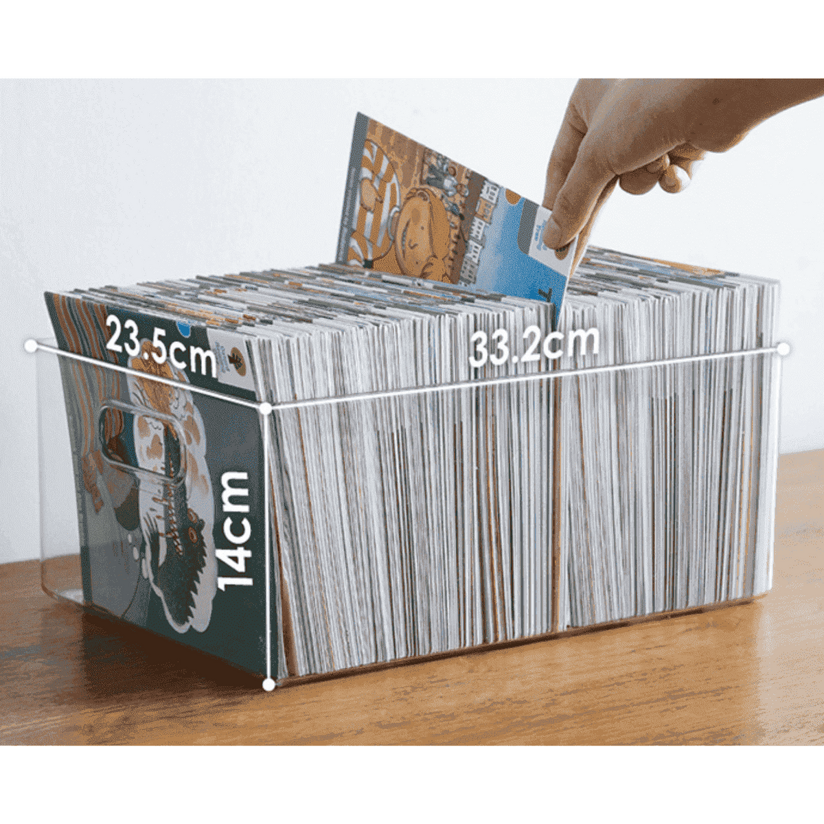 Shimoyama Clear Storage Box With Handles 32x24x15.5