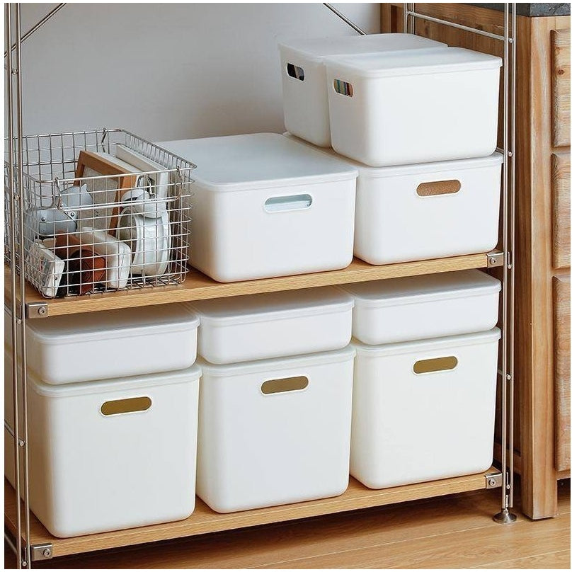 Shimoyama Small Shallow Storage Box White