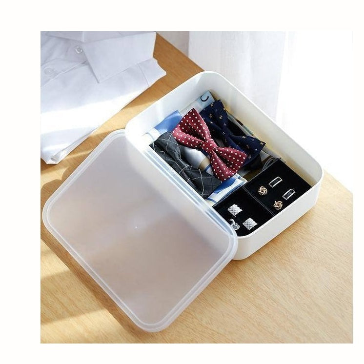 Shimoyama Small Shallow Storage Box White