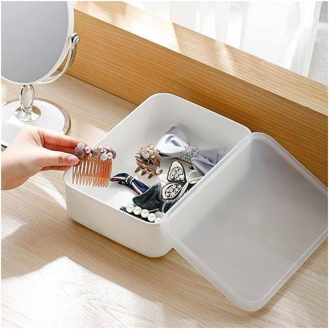 Shimoyama Small Shallow Storage Box White